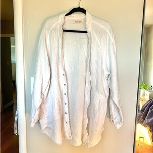 Free People White Overshirt